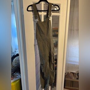 Women's Olive Green Overalls - XS